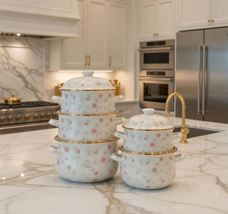 ست قابلمه لعابی ۱۰ پارچه